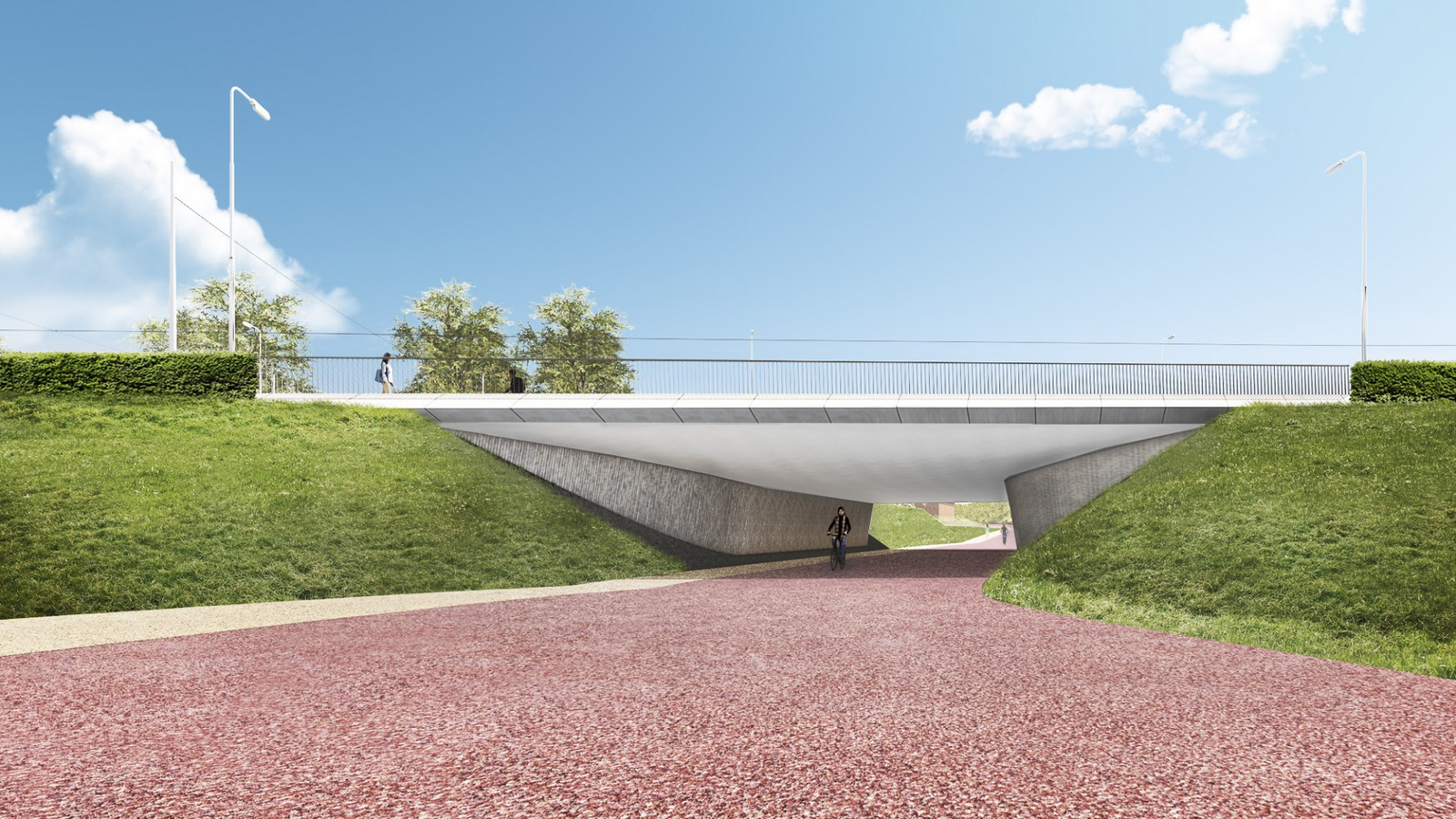 Om fietsers een veilige passage van de Turnhoutsebaan te garanderen tijdens de werken aan de Oosterweelverbinding, zal Lantis een nieuwe fietstunnel bouwen onder deze drukke gewestweg.