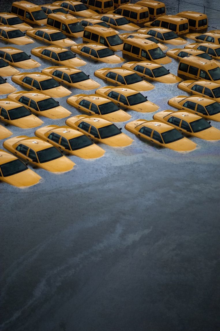 Taxi's in Hoboken. Beeld afp