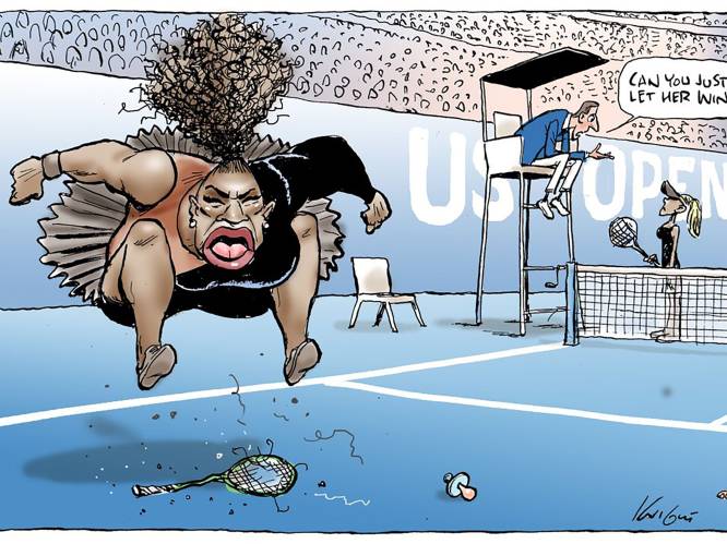 Cartoon Serena Williams is "niet racistisch"