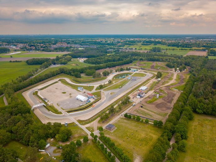 Het Eurocircuit in Valkenswaard vanuit de lucht.