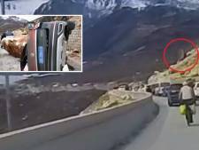 Un rocher de 43 tonnes s'écrase sur une voiture en Chine