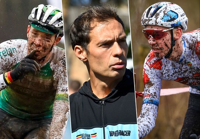 Laurens Sweeck, bondscoach Sven Vanthourenhout en Belgisch en Europees kampioen Michael Vanthourenhout.