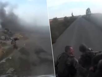 Beelden tonen chaos wanneer Russen zich tijdens aanval terugtrekken, militair voertuig met soldaten crasht