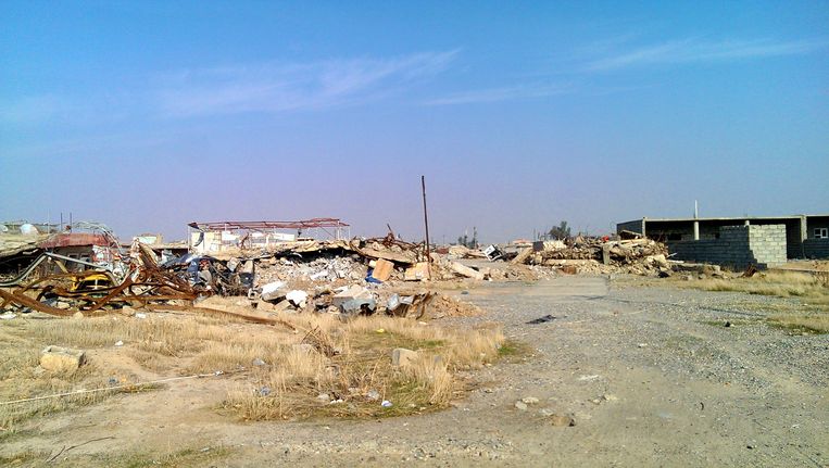 Foto die Judit Neurink van de schade in Hawija schoot, begin 2018. Beeld Judit Neurink