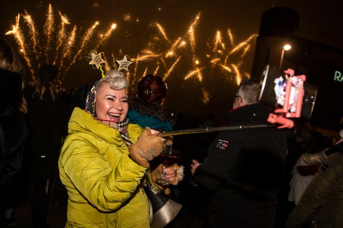 Het vuurwerk in Antwerpen op een archiefbeeld.