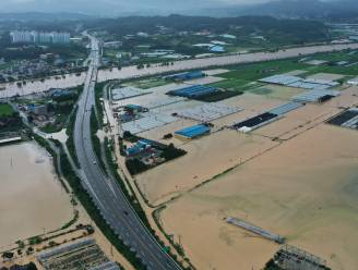 Doden en vermisten door zware regenval in Zuid-Korea