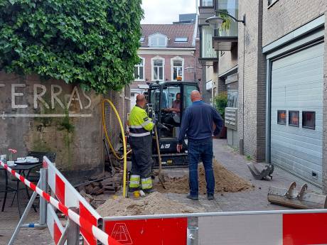 Gaslek in het centrum na archeologische boring