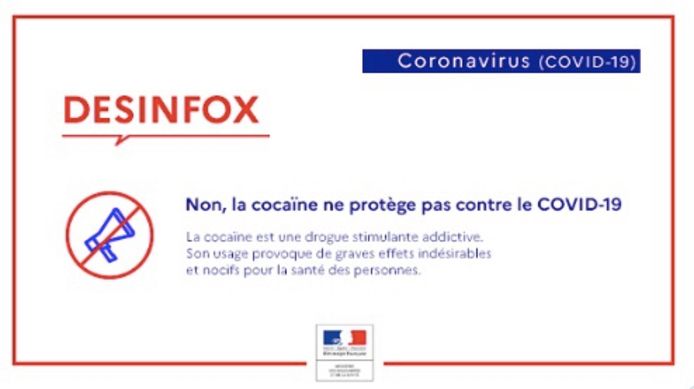 Het bericht van het Franse ministerie.