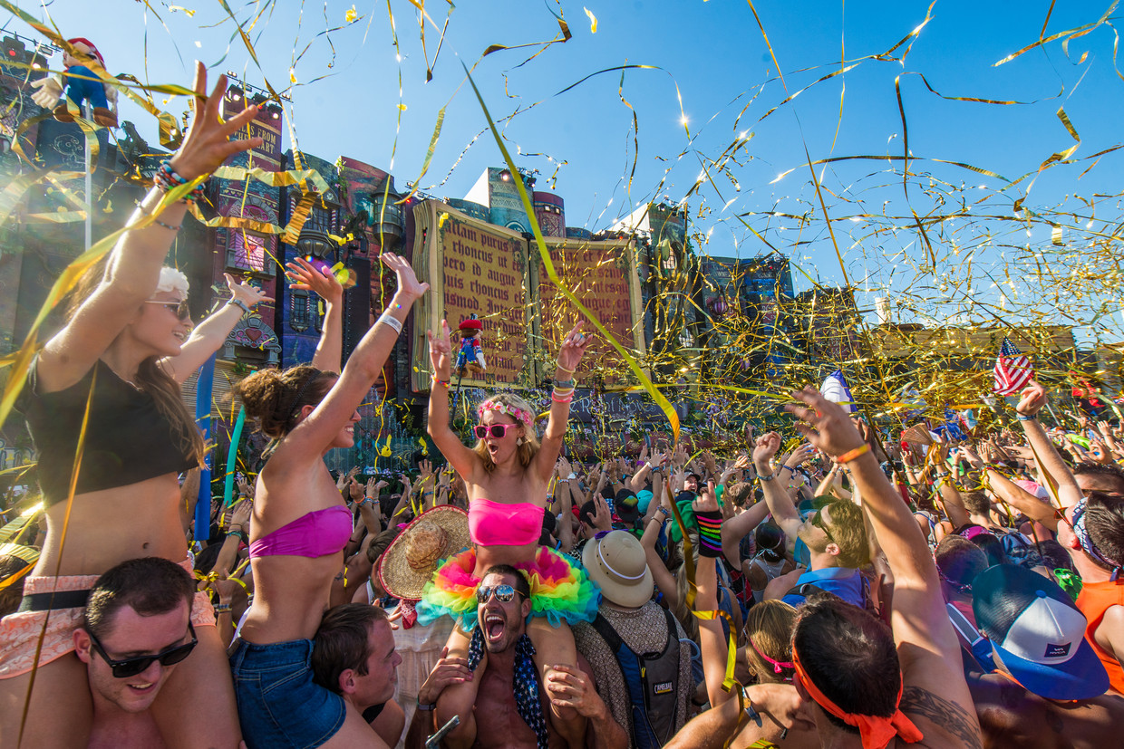 Sfeerbeeld van de eerste editie van TomorrowWorld, vorig jaar in het Amerikaanse Chattahoochee Hills. Beeld BELGA