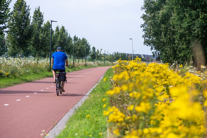De fietssnelweg F35 is bij Wierden uitgebreid en loopt nu door tot aan de tunnel in de Stegeboersweg.