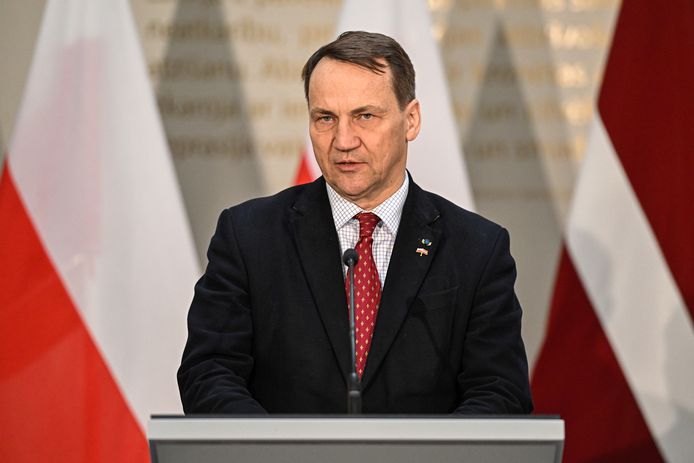 De Poolse minister van Buitenlandse Zaken, Radosław Sikorski.