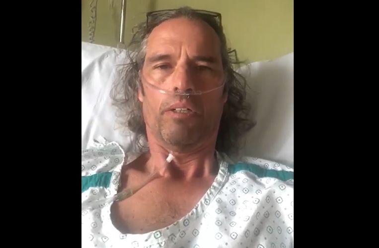 Zeger Garré in het filmpje dat viraal ging Beeld Facebook