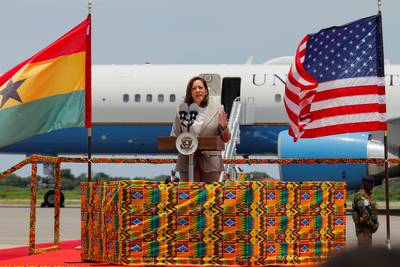 La vice-présidente américaine est arrivée au Ghana pour la première étape de sa tournée africaine