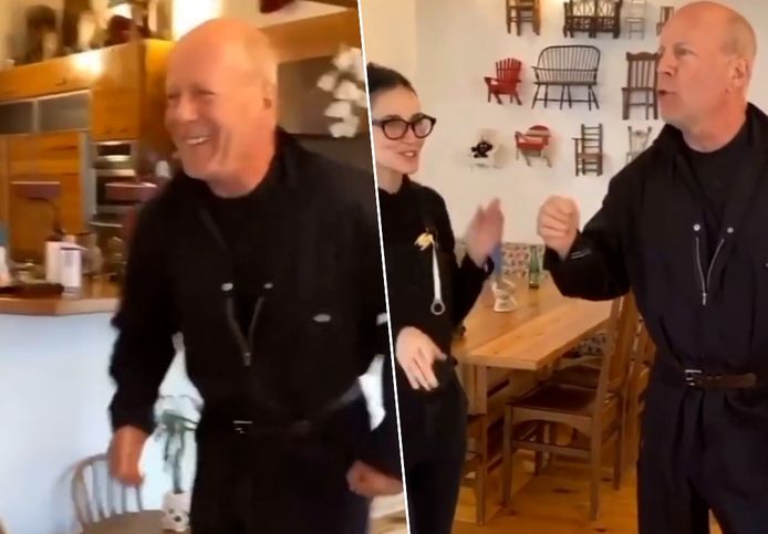 Bruce Willis en ex Demi Moore dansen samen