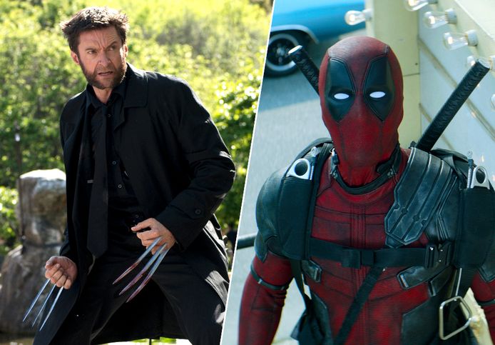 Hugh Jackman als 'Wolverine' (links) en Ryan Reynolds als 'Deadpool' (rechts).