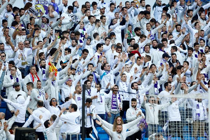Fans van Real Madrid op 1 februari van dit  jaar.