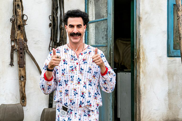 Borat (Sacha Baron Cohen) trekt opnieuw naar de VS. Beeld RV