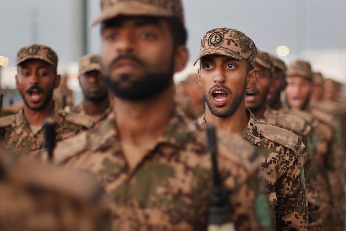 Leden van de security forces van Saoedi-Arabië .