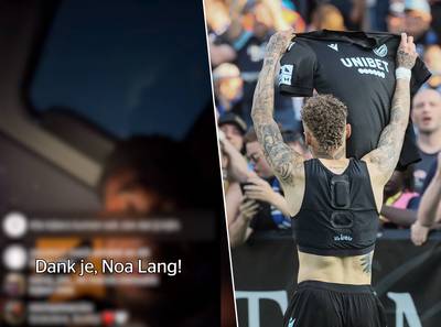 “Merci Noa Lang”: le message des joueurs de l'Antwerp à la star du Club pendant le trajet en bus vers le Bosuil