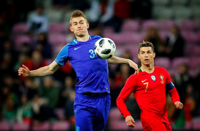 Matthijs de Ligt bezorgde Cristiano Ronaldo een vervelende avond.