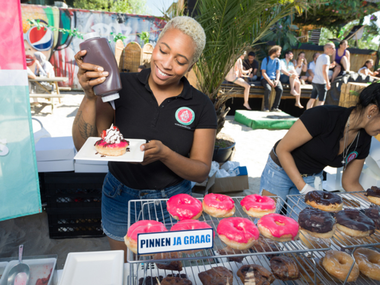 Vegan food festival in Amsterdam. Beeld Ivo van der Bent.  