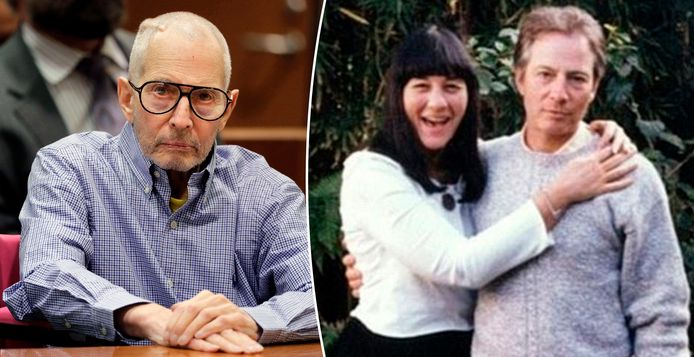 Robert Durst. Hij wordt beschuldigd van de moord op Susan Berman (links op een archieffoto met Durst).