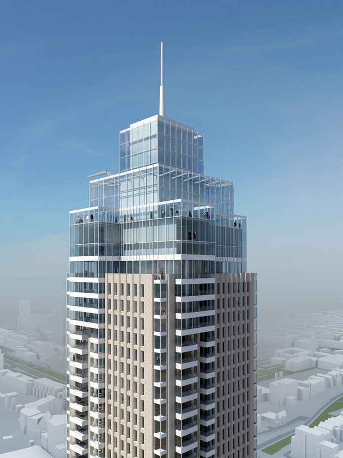 De nieuwe 215 meter hoge Zalmhaventoren