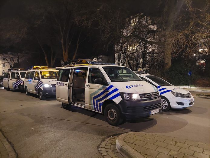 De politie kwam massaal ter plaatse