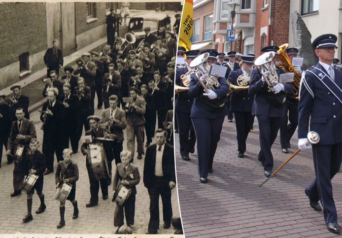 Stapconcerten zijn steeds een traditie zoals je op dit archiefbeeld links en een recente foto rechts kan zien