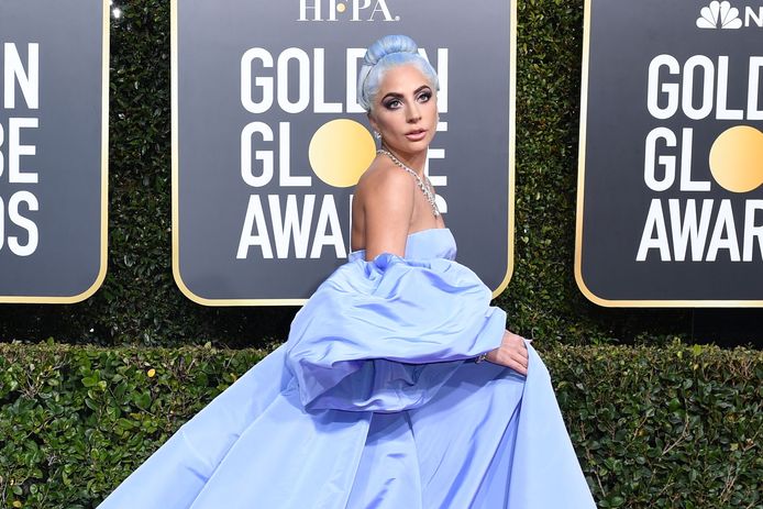 Lady Gaga, de grote favoriete voor de Golden Globe voor ‘beste actrice’ voor haar rol in  ‘A Star Is Born’ op de rode loper.
