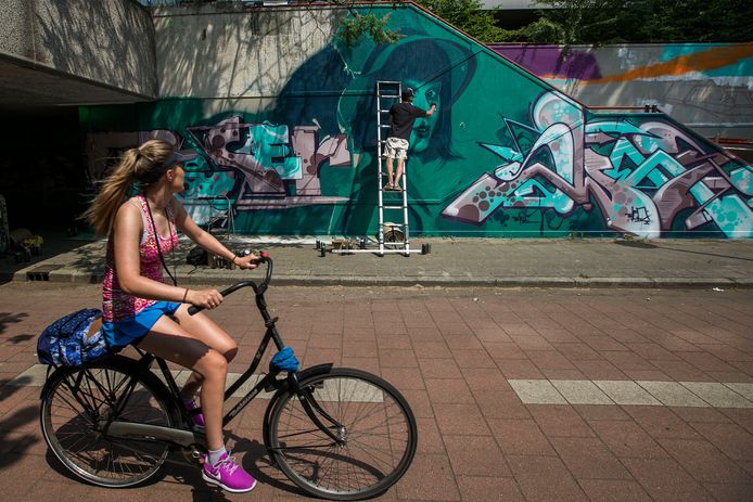 Het fietstunneltje bij het Kastelenplein