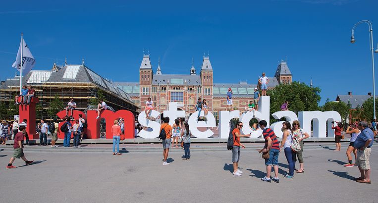 I Amsterdam, toen het logo nog op het Museumplein stond (2013).  Beeld Kevin McGill