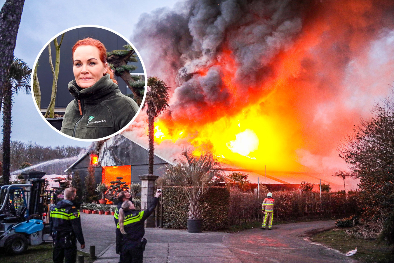 Monique van Dorsten zag de grote loods van haar bedrijf afbranden. ,,Die angst raak je niet snel kwijt.”
