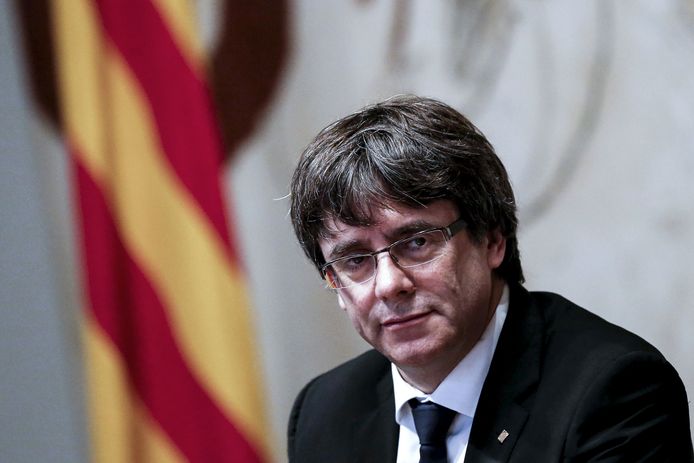 De afgezette Catalaanse president Carles Puigdemont.
