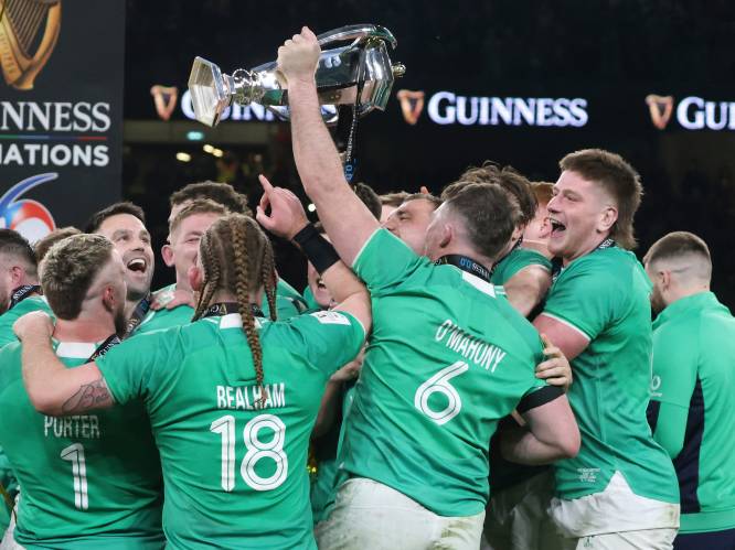 Rugbyers van Ierland winnen voor tweede jaar op rij Six Nations