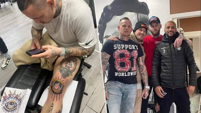 Radja Nainggolan (34) laat een derde oog op zijn knie tatoeëren: “Om het kwade af te wenden”