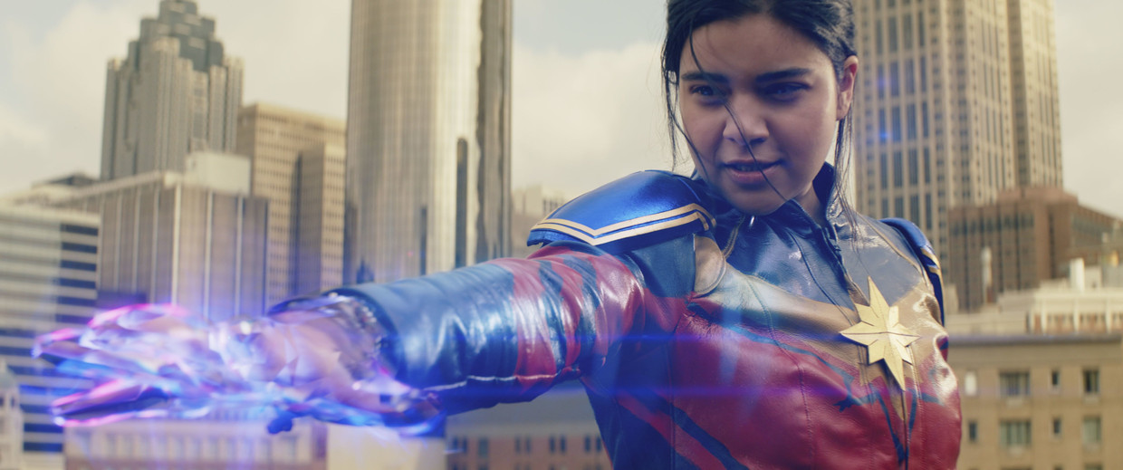 Iman Vellani as Ms. Marvel/Kamala Khan 
Ms. Marvel (2022)
*Filmstill - Editorial Use Only* see Special Instructions.
CAP/SFS
Image supplied by Capital Pictures Beeld Photo News