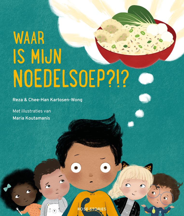 'Waar is mijn noedelsoep?!?', kinderboek van Reza en Chee-Han Kartosen-Wong. Beeld 