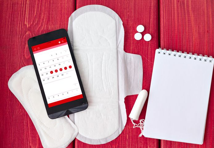 De apps maken het voor vrouwen mogelijk om hun menstruatiecyclus op te volgen.