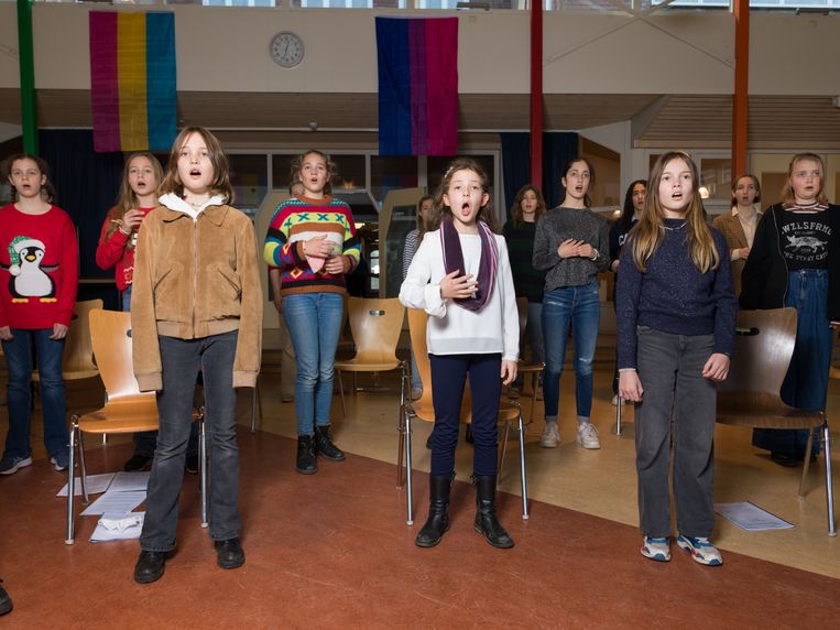 Koorrepetitie in Zeist. Beeld Ivo van der Bent
