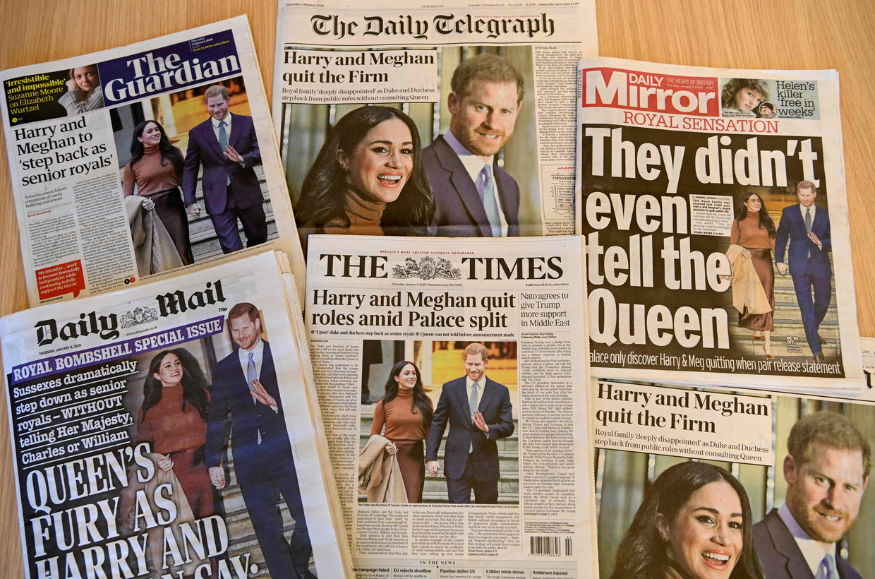 Een selectie van Britse kranten 