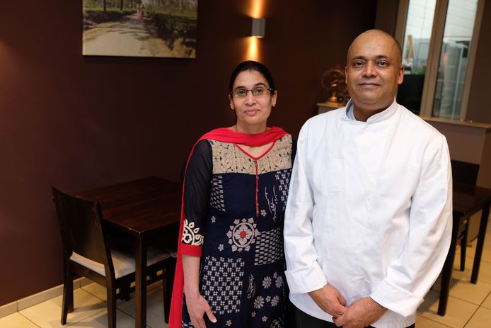 Chef Gurdeep Simgh en zijn echtgenote Amandeep Kaur in hun restaurant Dolce Delhi.