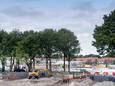 Werkzaamheden aan de rand van woonwijk Kernhem in Ede in 2014. Gaan we zulke taferelen de komende jaren minder zien? Door haar ligging aan de rand van de Veluwe worstelt Ede met stikstofproblematiek. Veel bouwprojecten zijn daardoor onzeker.