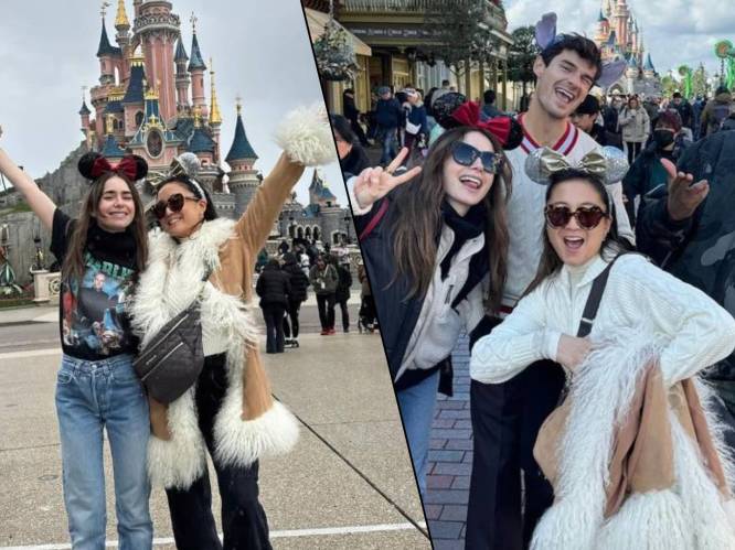 Cast 'Emily in Paris' geniet van uitstap in Disneyland tijdens de opnames van vierde seizoen 