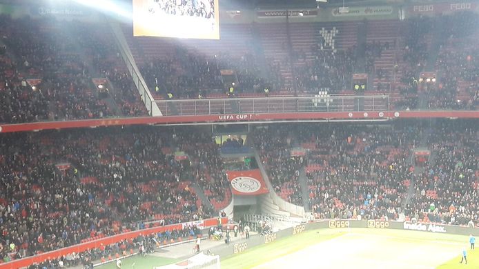 Niet alle PSV-supporters waren op tijd in de Amsterdam Arena.