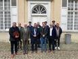 De drie korpscheffen en enkele burgemeesters van de politiezones en gemeenten die momenteel al deel uitmaken van de politieassociatie Centrum (PACE).