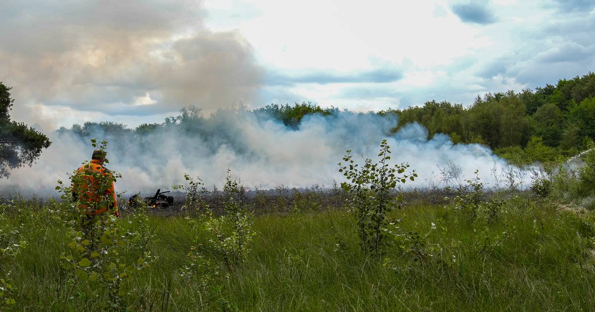 Brandweer opgeroepen voor natuurbrand langs Norgerweg in Donderen