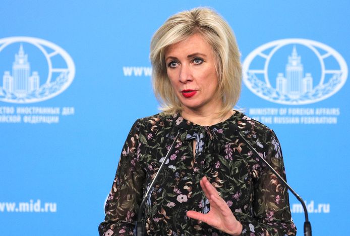 Maria Zakharova, woordvoerster van het Russische ministerie van Buitenlandse Zaken.