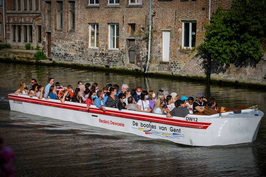 Een bootje uit Gent op 19 juli.