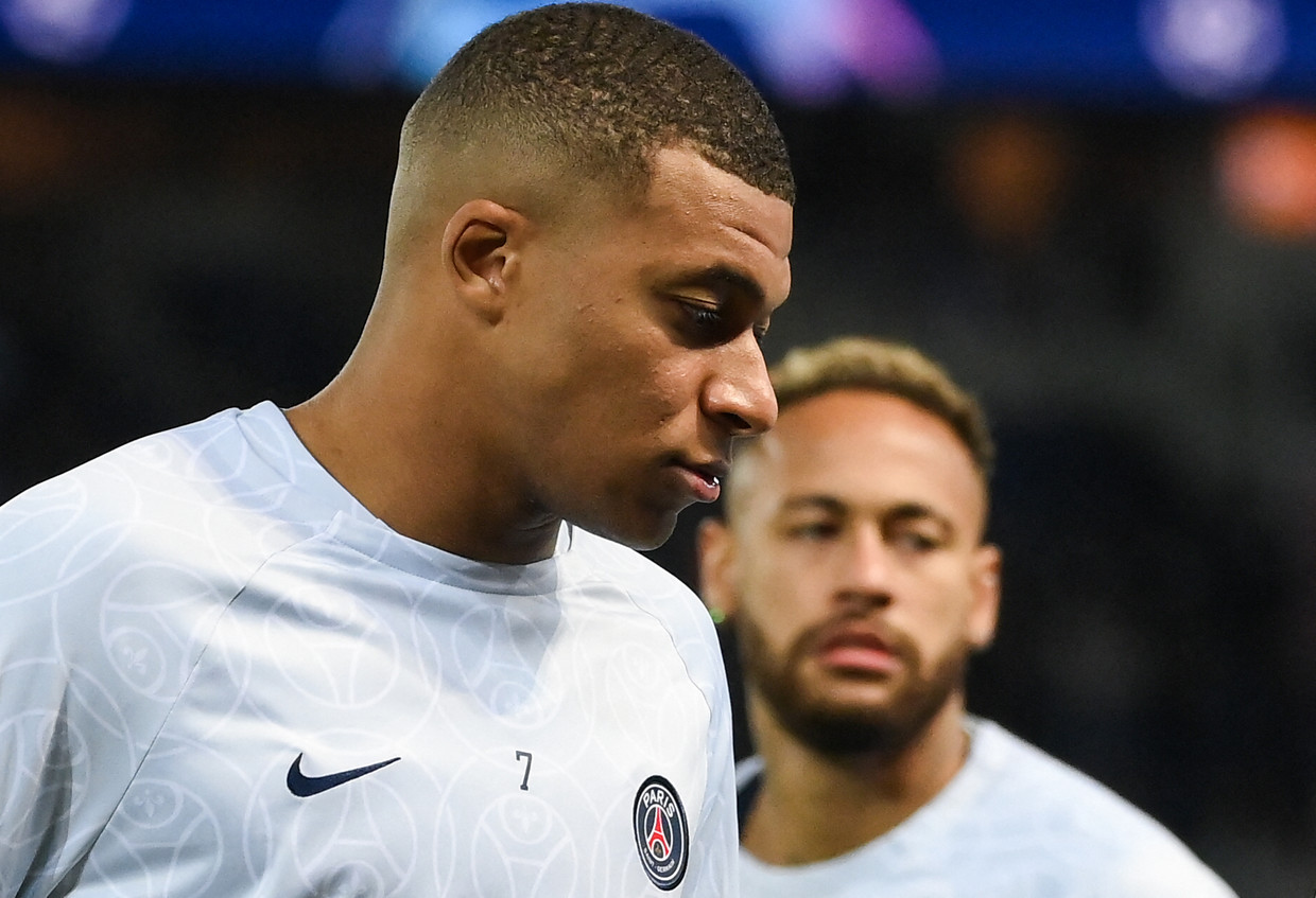 PSG-sterren Mbappeé en Neymar. Beeld AFP